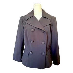 Active Seller? Signature by Larry Levine Double-Breasted Blazer Jacket Black